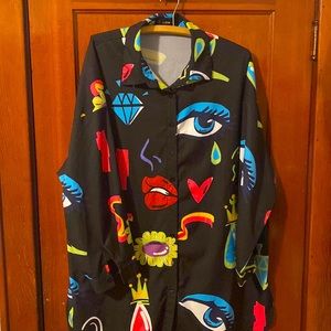 Artsy button-down tunic